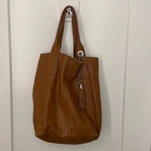 Genuine Italian Brown Leather Tote